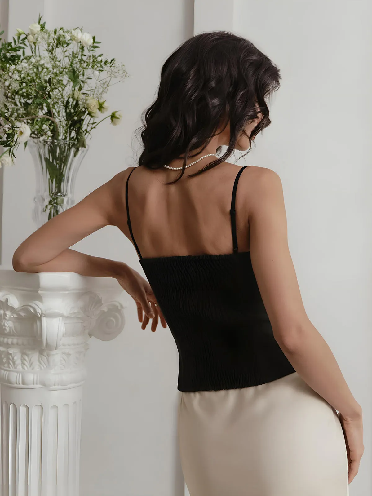 Contrast Binding Lace Trim Cami Top sold by COMMENSE product image thumbnail 4