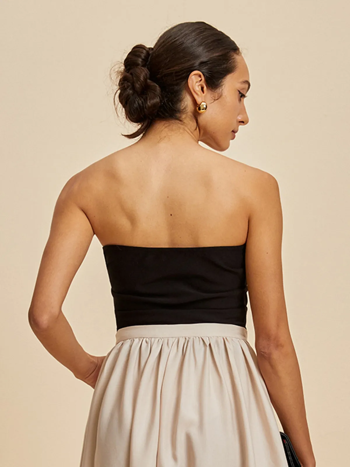 Pleated Off-Shoulder Tank Top sold by COMMENSE product image thumbnail 5