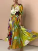 Satin Print Drawstring Skirt Set sold by COMMENSE