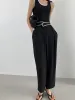 Contrast Binding Relaxed Casual Pants sold by COMMENSE