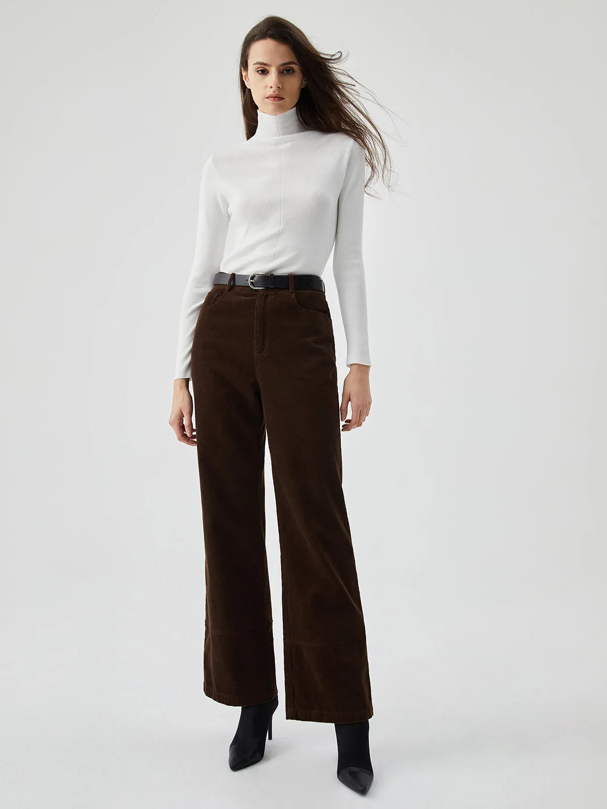 Corduroy Wide Leg Pocket Pants sold by COMMENSE product image thumbnail 4