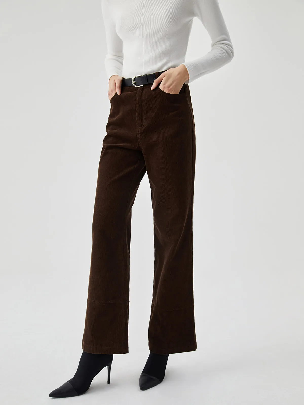 Corduroy Wide Leg Pocket Pants sold by COMMENSE product image thumbnail 2