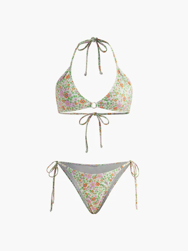 Ditsy Floral Adjustable Bikini Set sold by COMMENSE