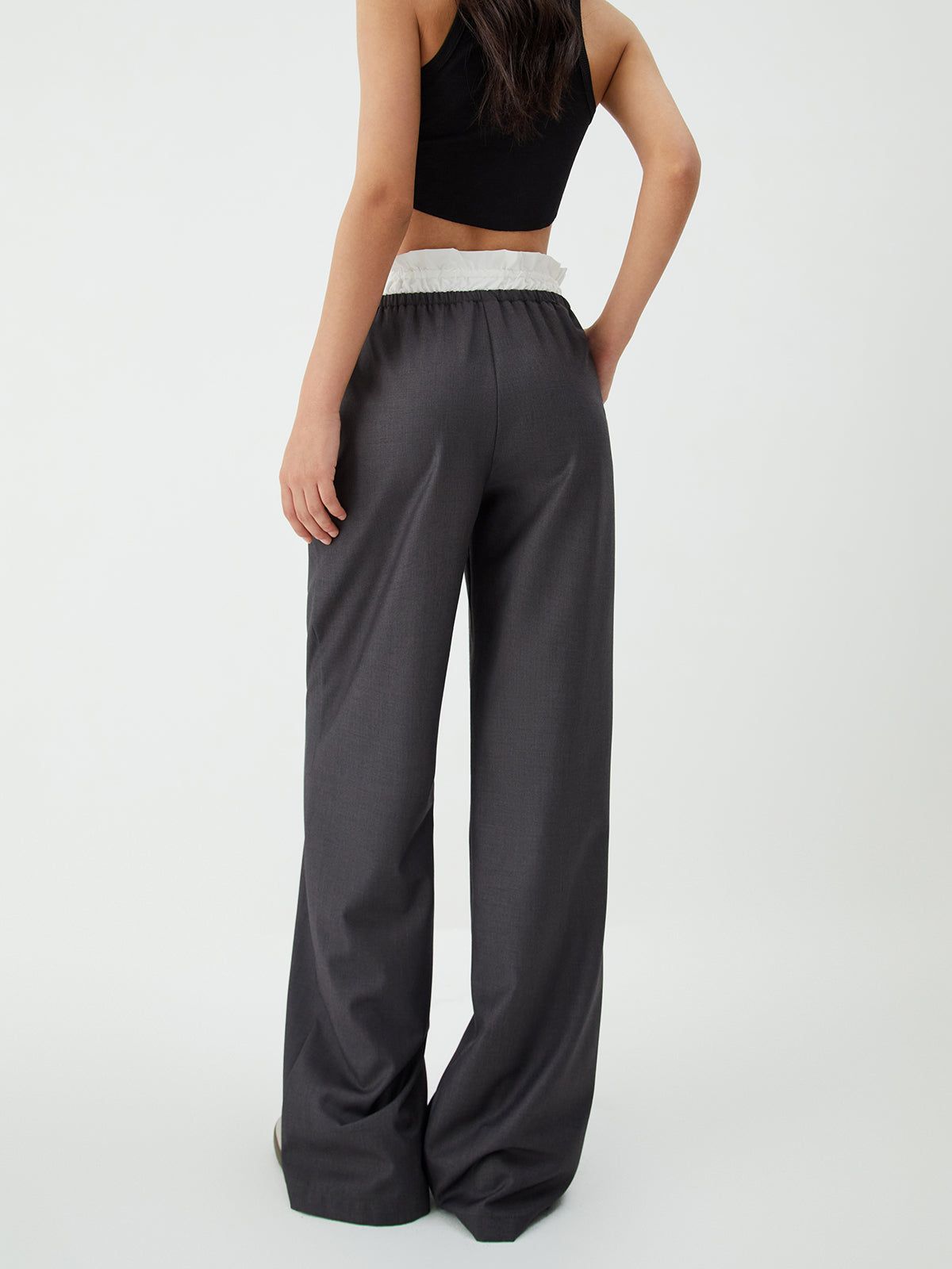 Drawstring Waist Wide Leg Pants sold by COMMENSE product image thumbnail 5
