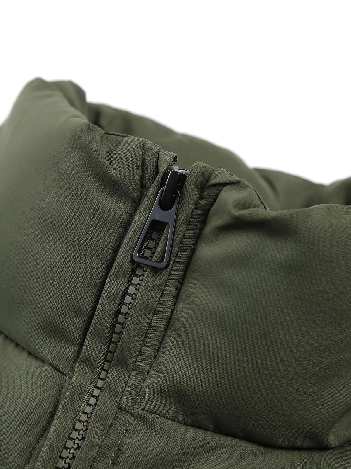 Quilted Puffer Stand Collar Crop Coat sold by COMMENSE product image thumbnail 3