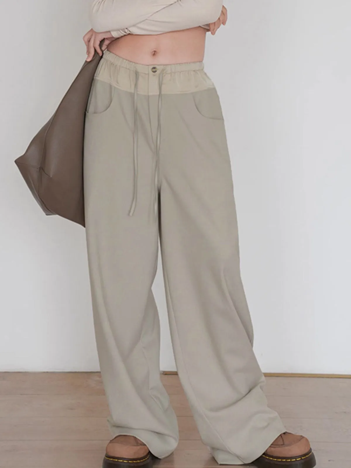 Knotted Wide Leg Pants sold by COMMENSE product image thumbnail 5
