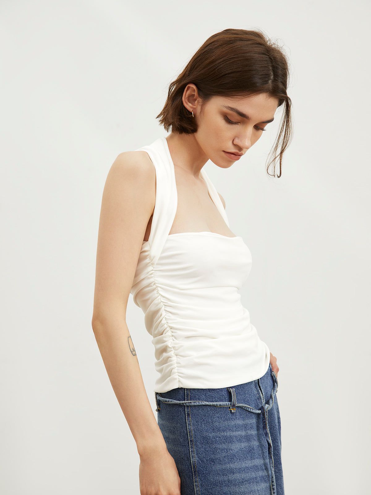 Utility Ruched Tank Top sold by COMMENSE product image thumbnail 5
