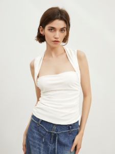 Utility Ruched Tank Top sold by COMMENSE