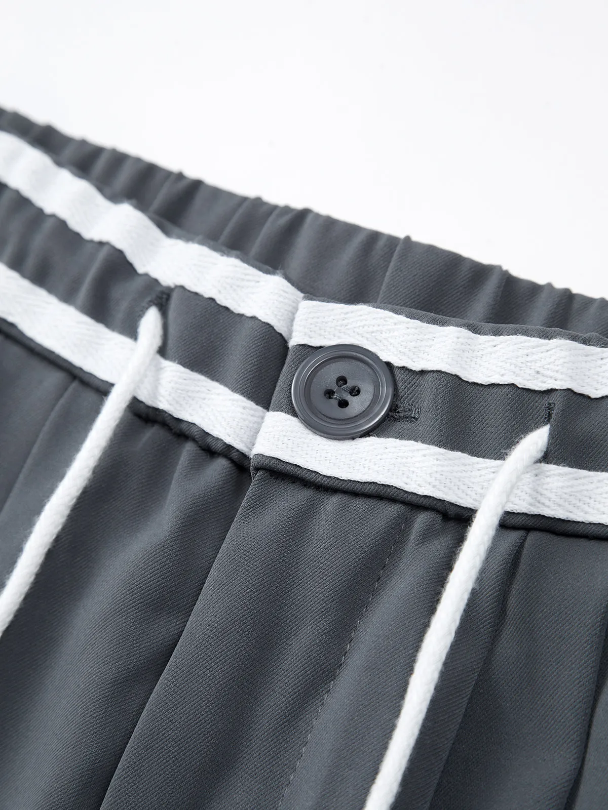 Contrast Binding Drawstring Straight Leg Pants sold by COMMENSE product image thumbnail 4