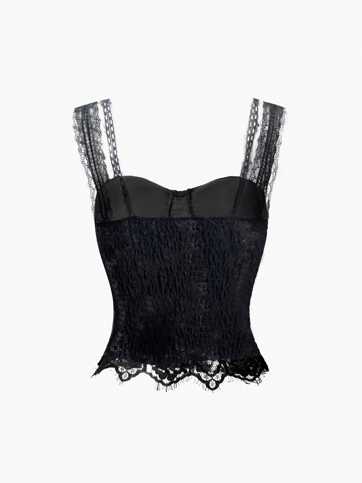 Lace Croset Crop Tank Top sold by COMMENSE product image thumbnail 3