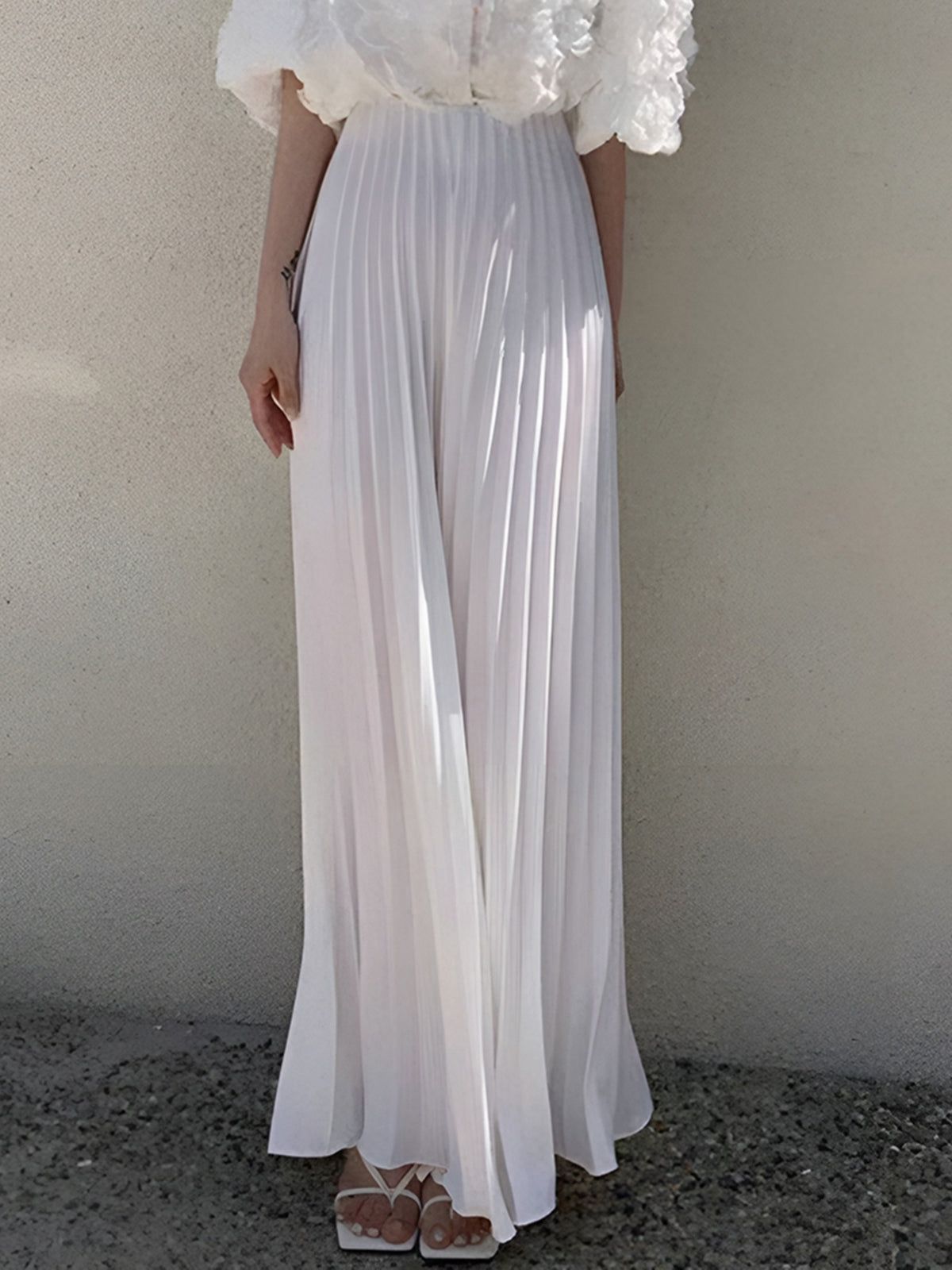 Pleated Wide Leg Pants sold by COMMENSE