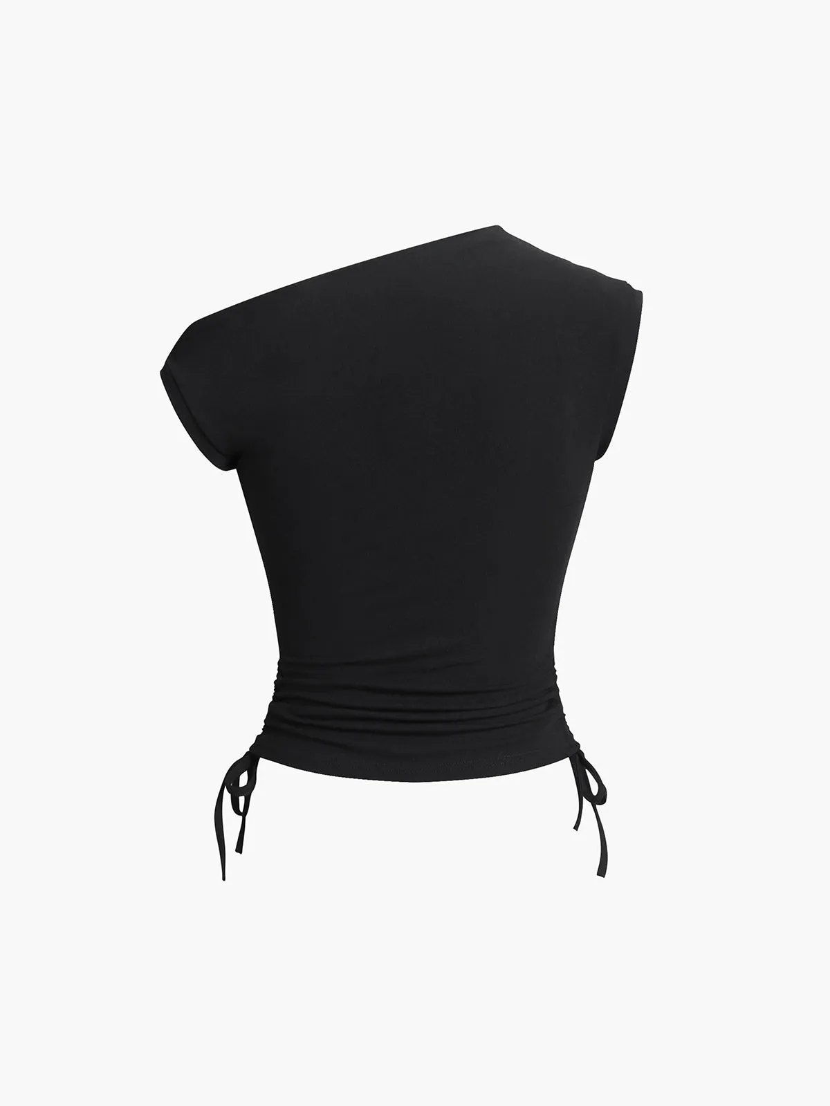 One-Shoulder Drawstring Tank Top sold by COMMENSE product image thumbnail 2