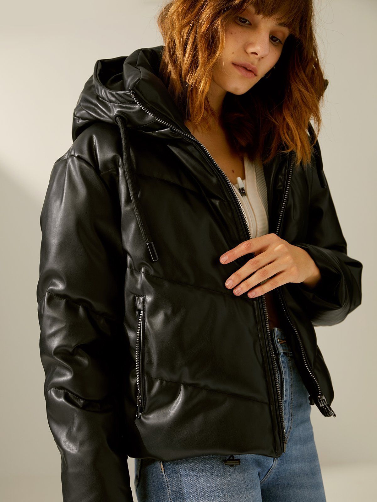 Cropped Puffer Jacket with Hood sold by COMMENSE product image thumbnail 2