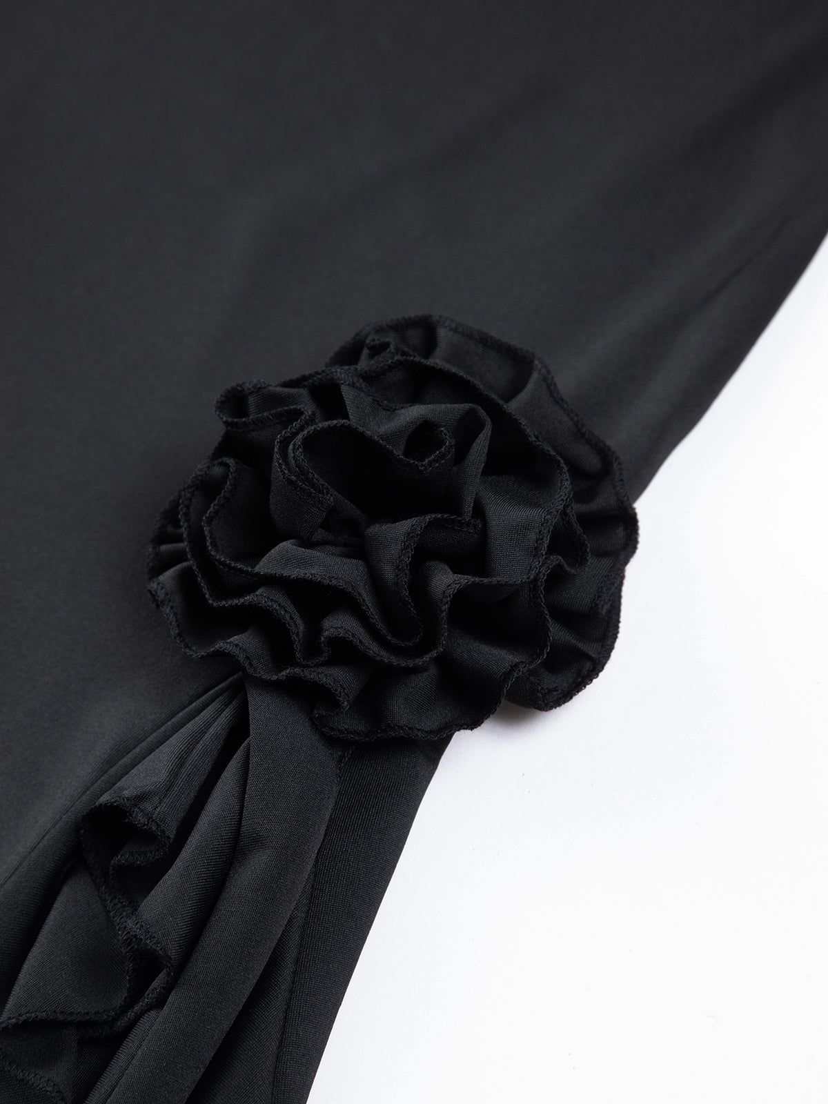 Rosette Ruffle Tube Midi Dress sold by COMMENSE product image thumbnail 3