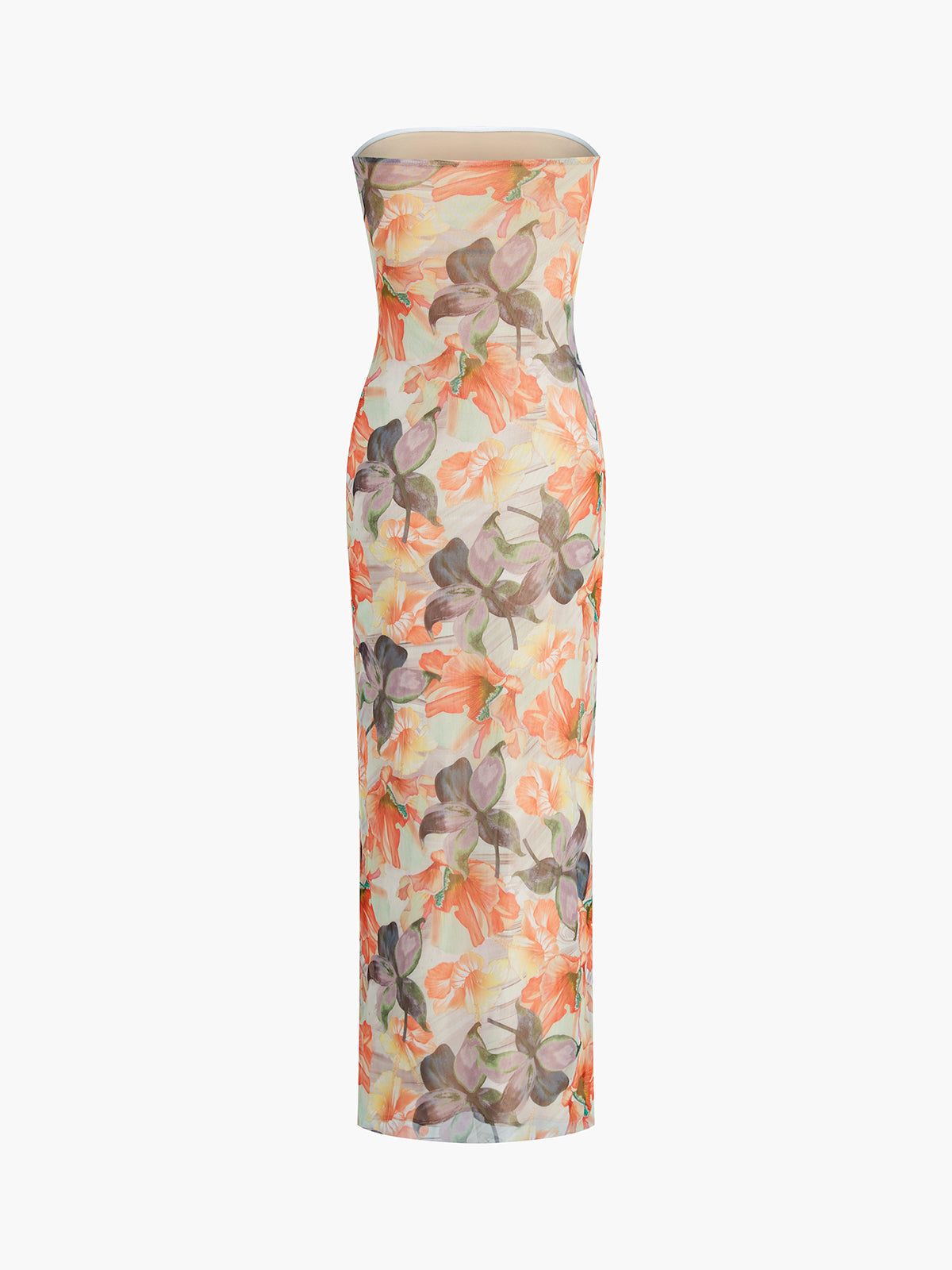 Lilies Mesh Tube Midi Dress sold by COMMENSE product image thumbnail 2