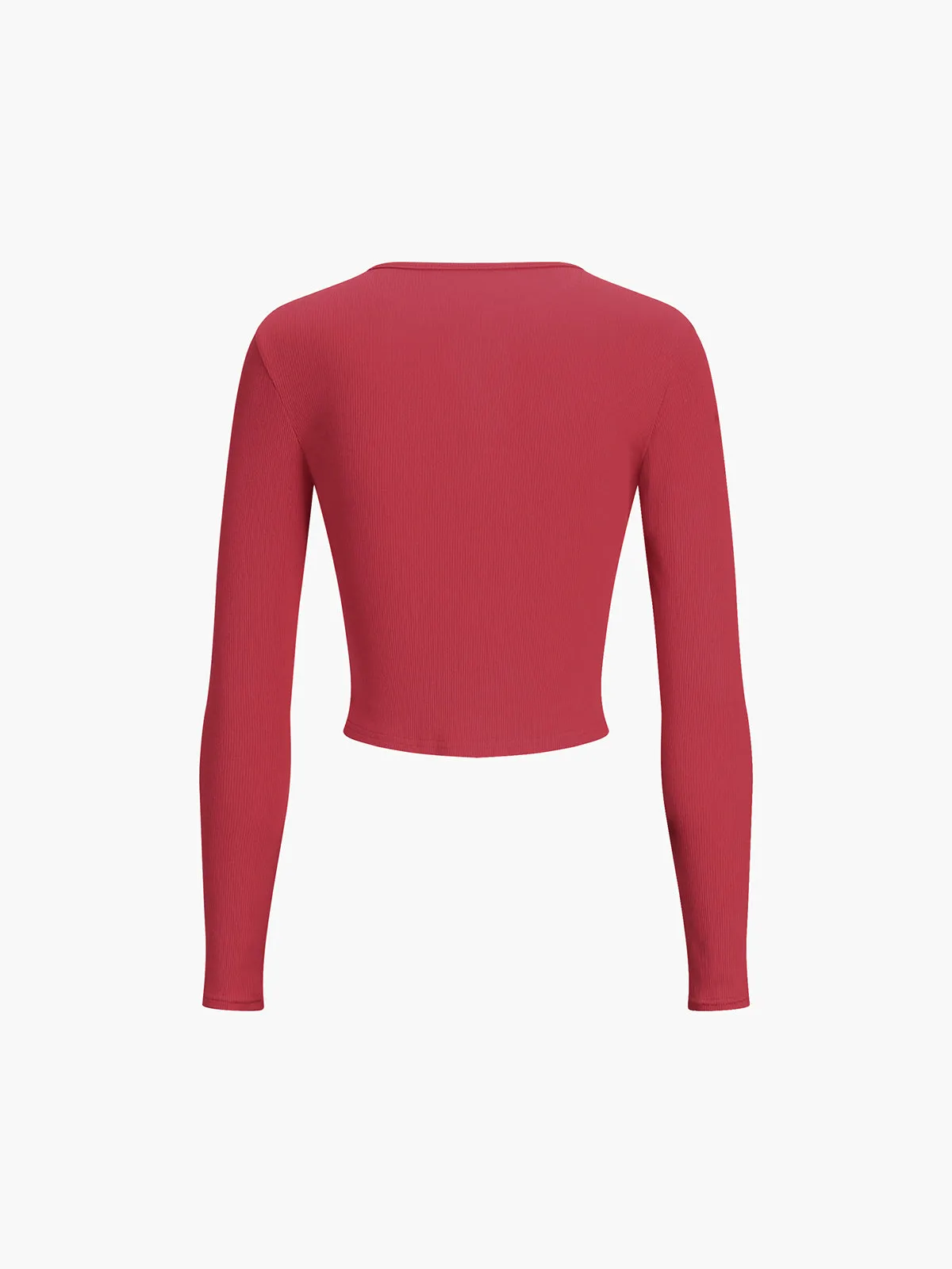 Button Ribbed Long Sleeve Cardigan sold by COMMENSE product image thumbnail 3