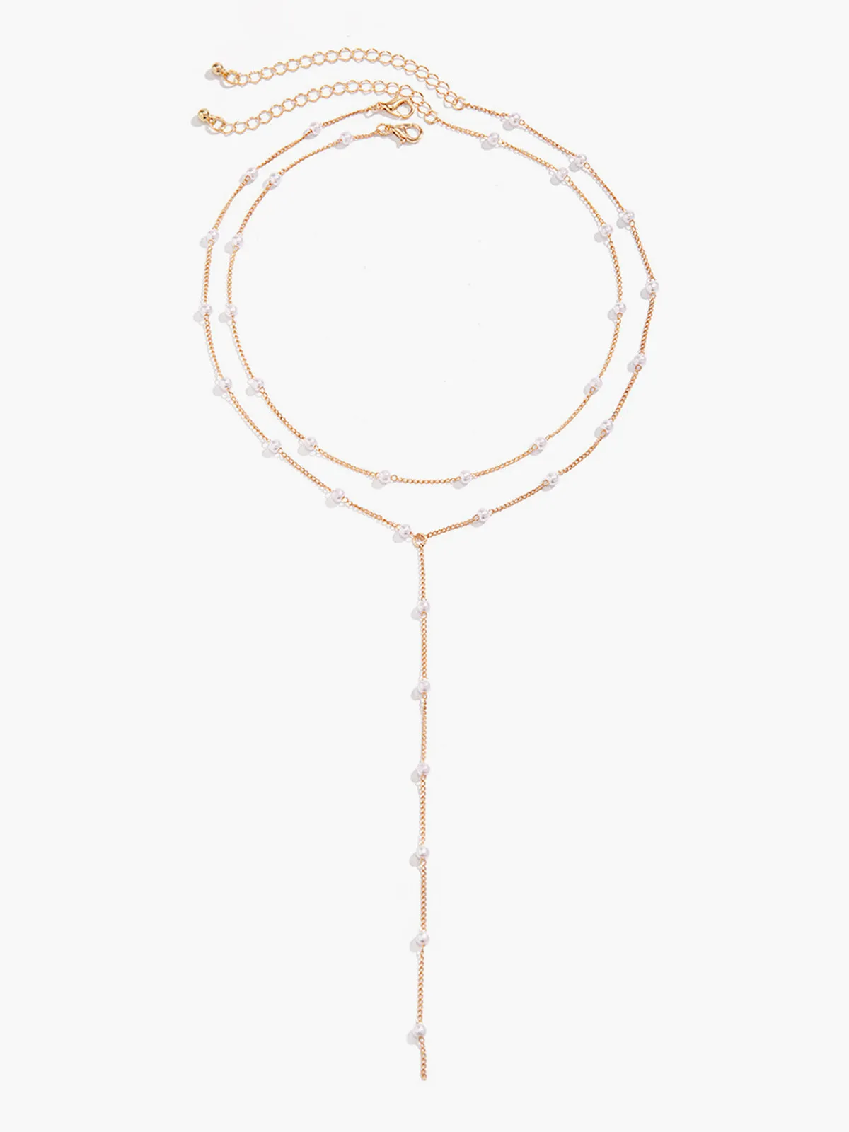 Gold Plated Handmade Pearl Necklace sold by COMMENSE product image thumbnail 2