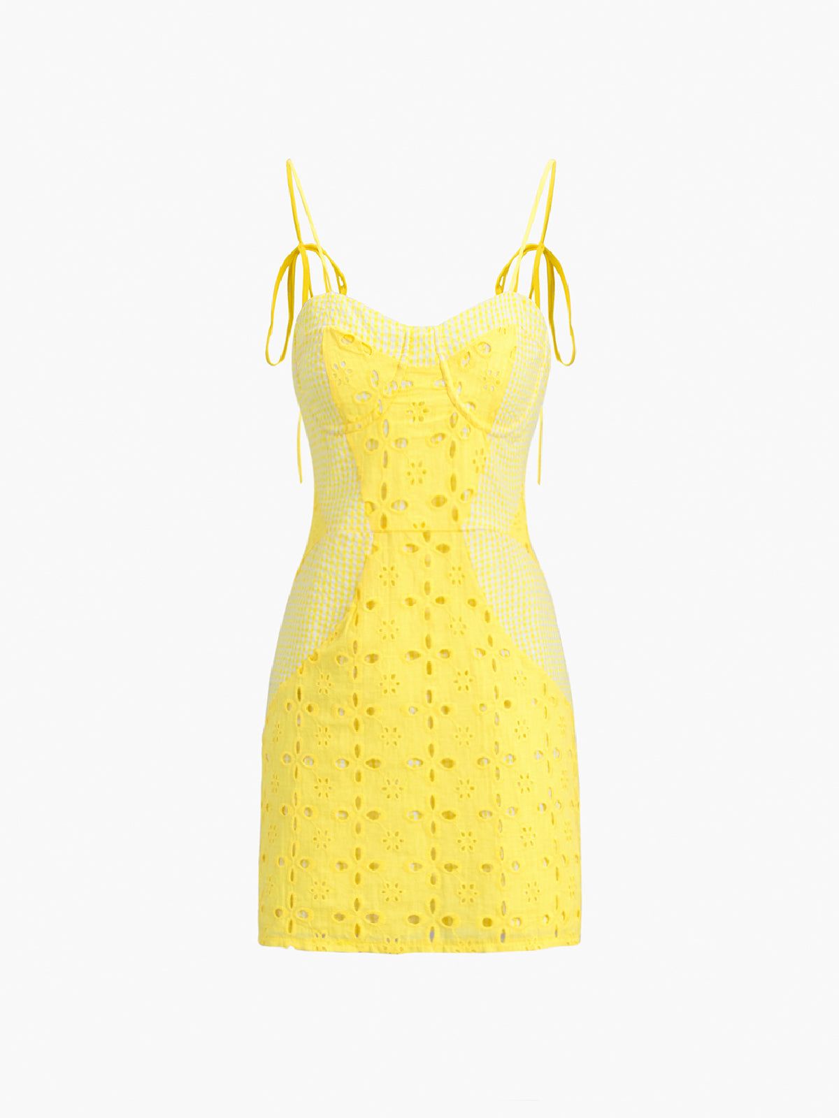 Combination Eyelet Short Sundress sold by COMMENSE