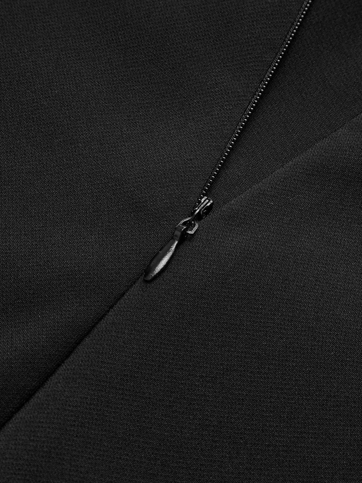 Contrast Trim Knotted Zipper Dress sold by COMMENSE product image thumbnail 4