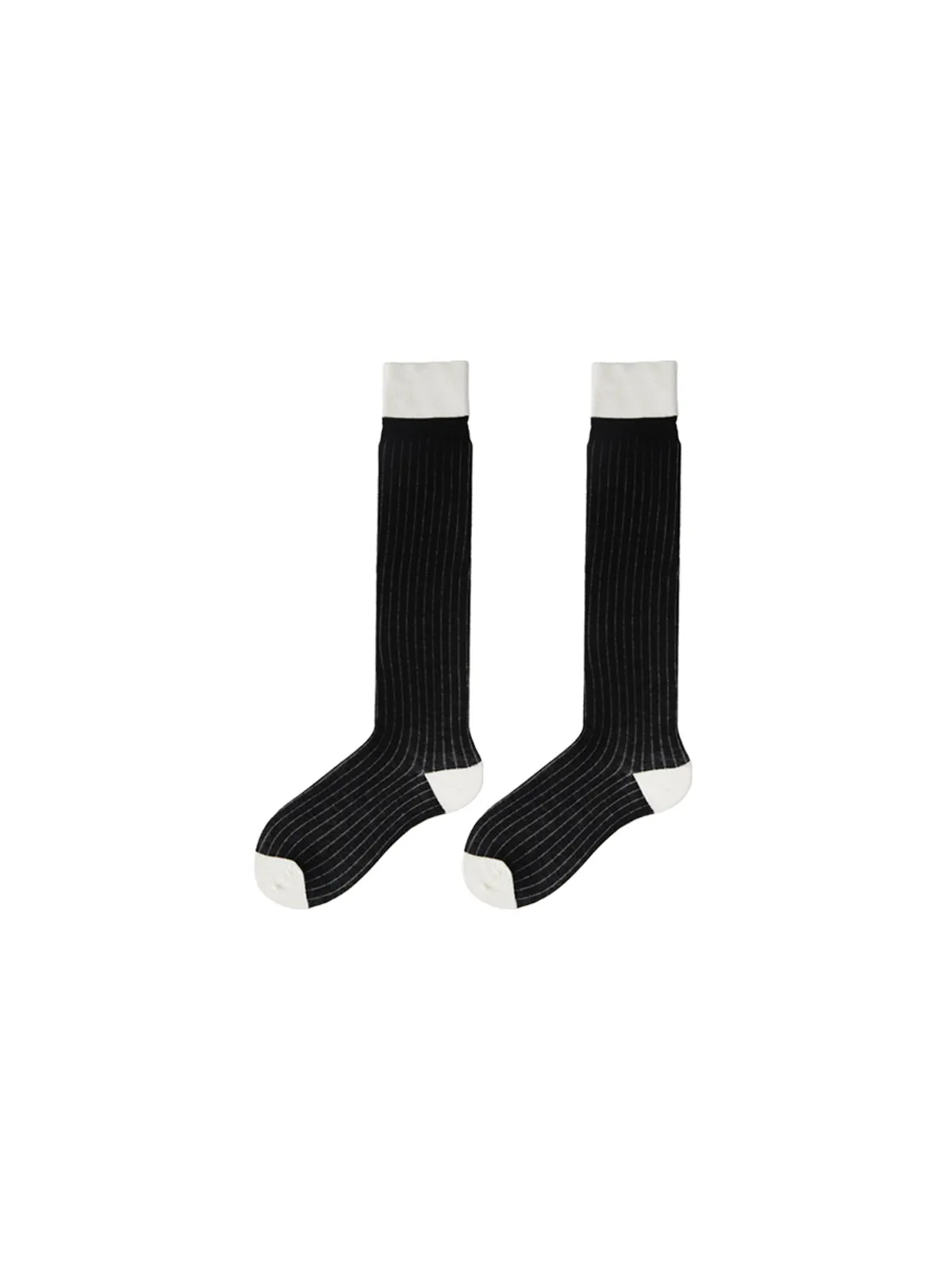 Contrast Trim Calf Socks sold by COMMENSE product image thumbnail 3