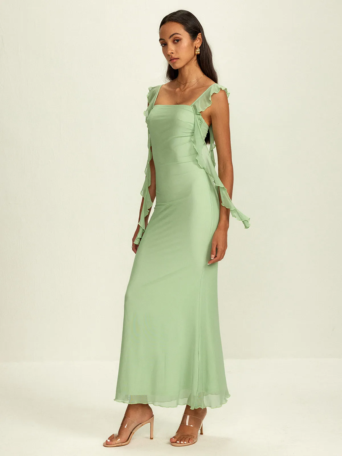 Lettuce Trim Fishtail Dress sold by COMMENSE product image thumbnail 3