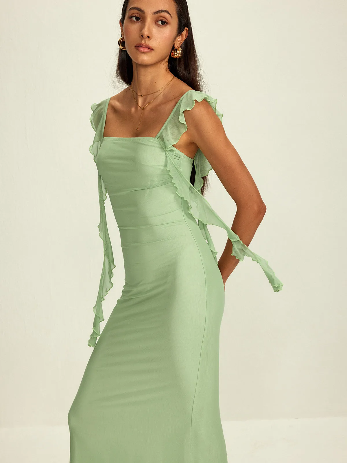 Lettuce Trim Fishtail Dress sold by COMMENSE product image thumbnail 4