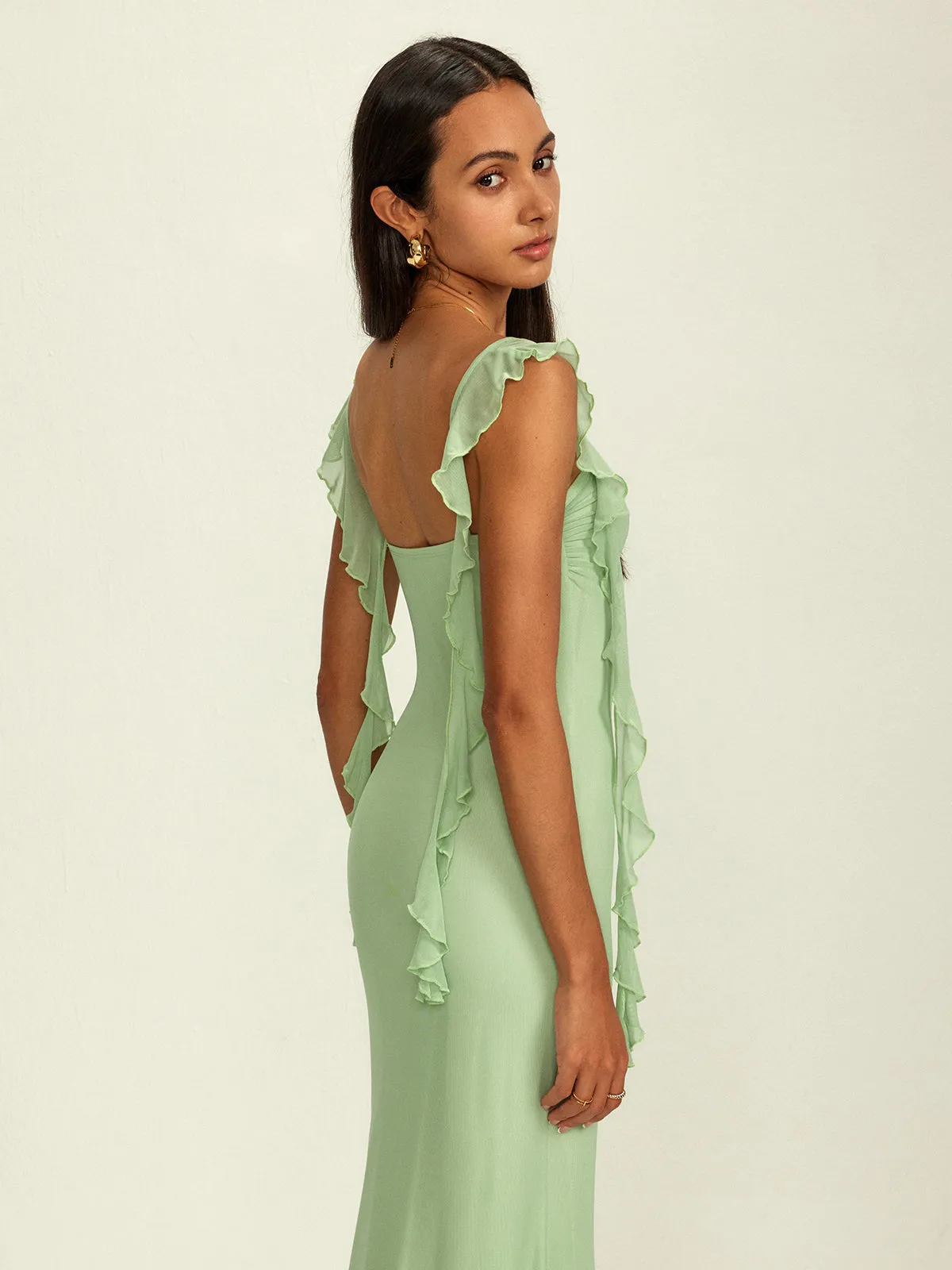 Lettuce Trim Fishtail Dress sold by COMMENSE product image thumbnail 5