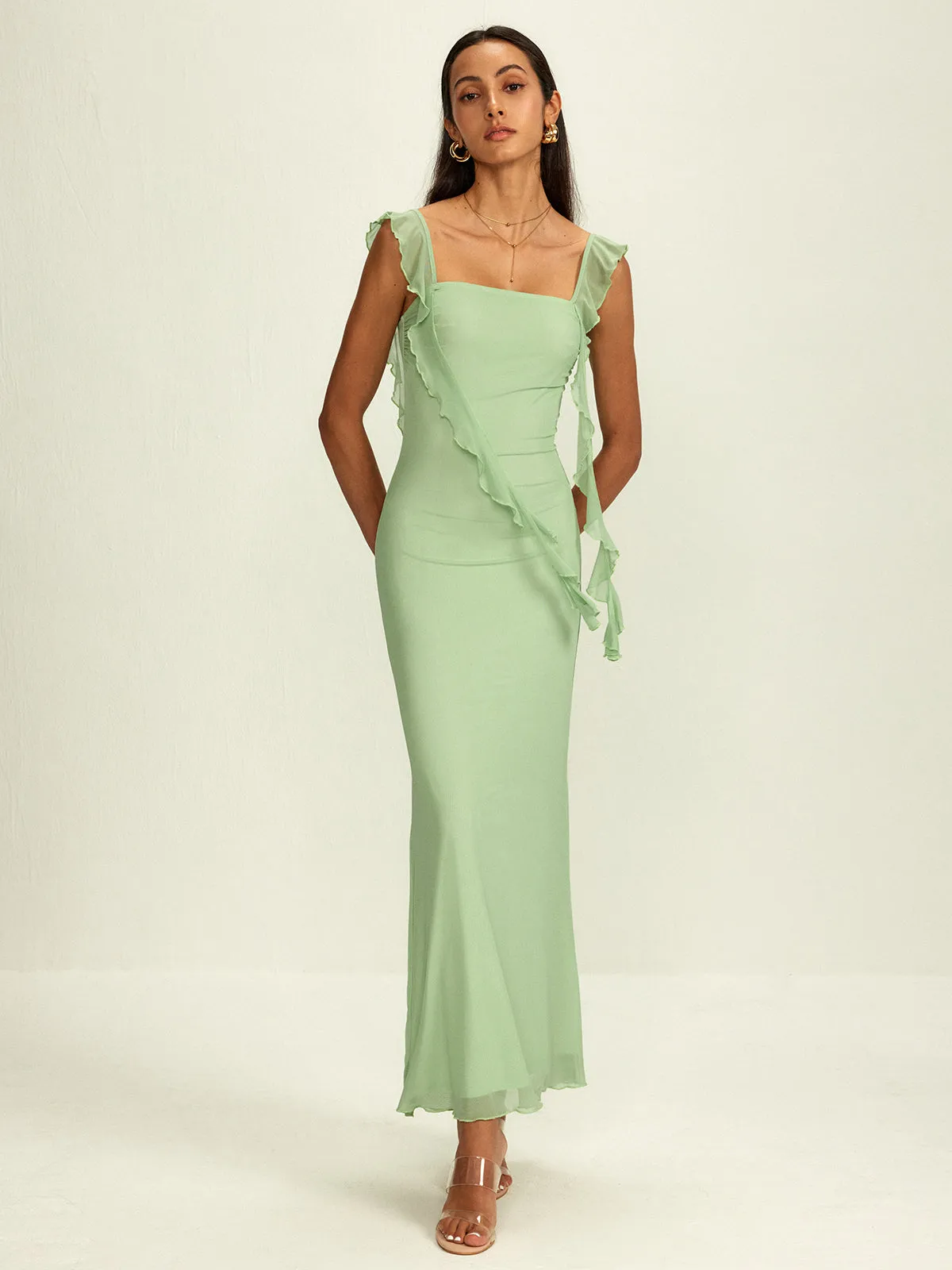 Lettuce Trim Fishtail Dress sold by COMMENSE product image thumbnail 2