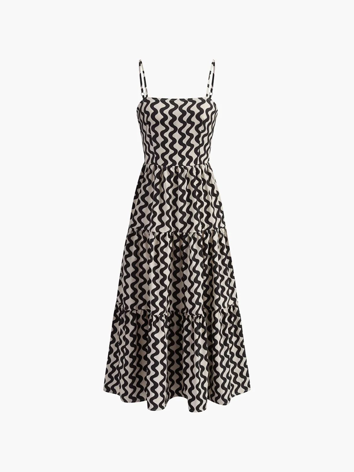 Print Zip Cami Long Dress sold by COMMENSE