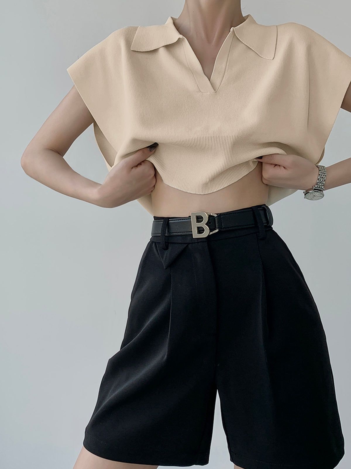 Leisure Knit Polo Shirt sold by COMMENSE product image thumbnail 2