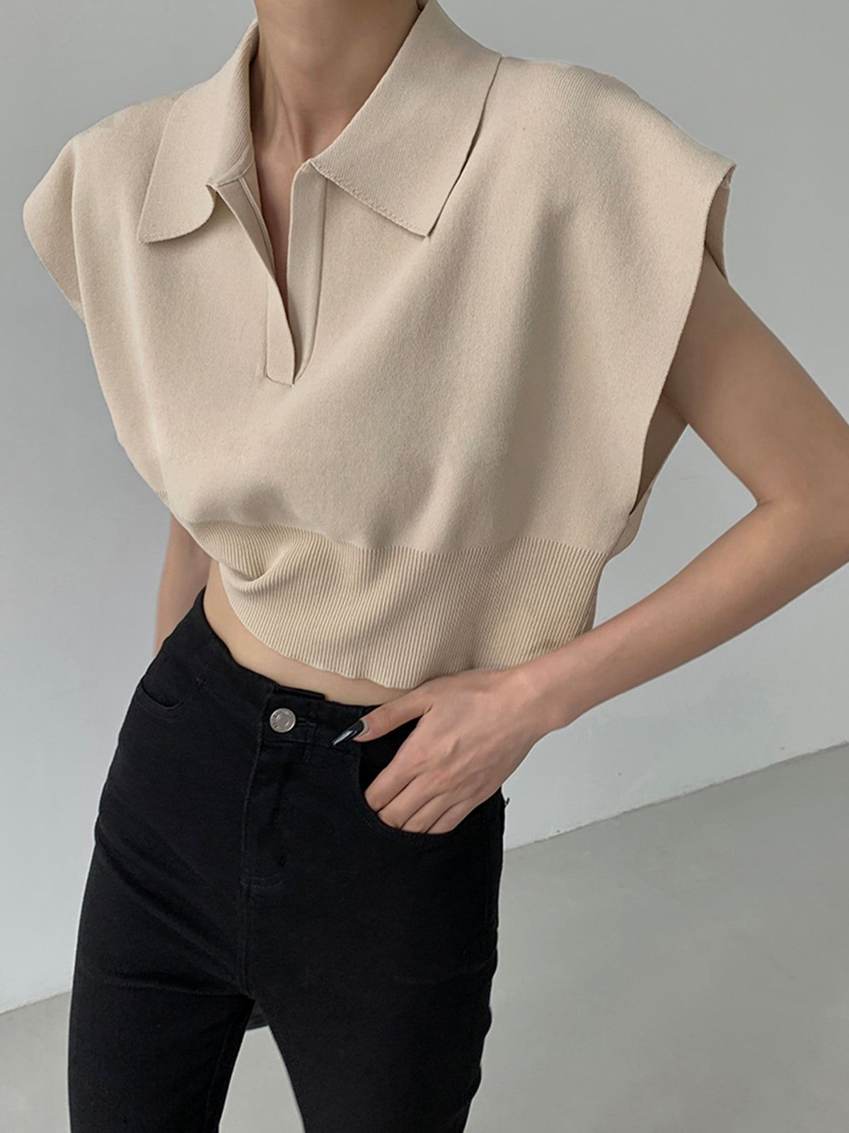 Leisure Knit Polo Shirt sold by COMMENSE product image thumbnail 3