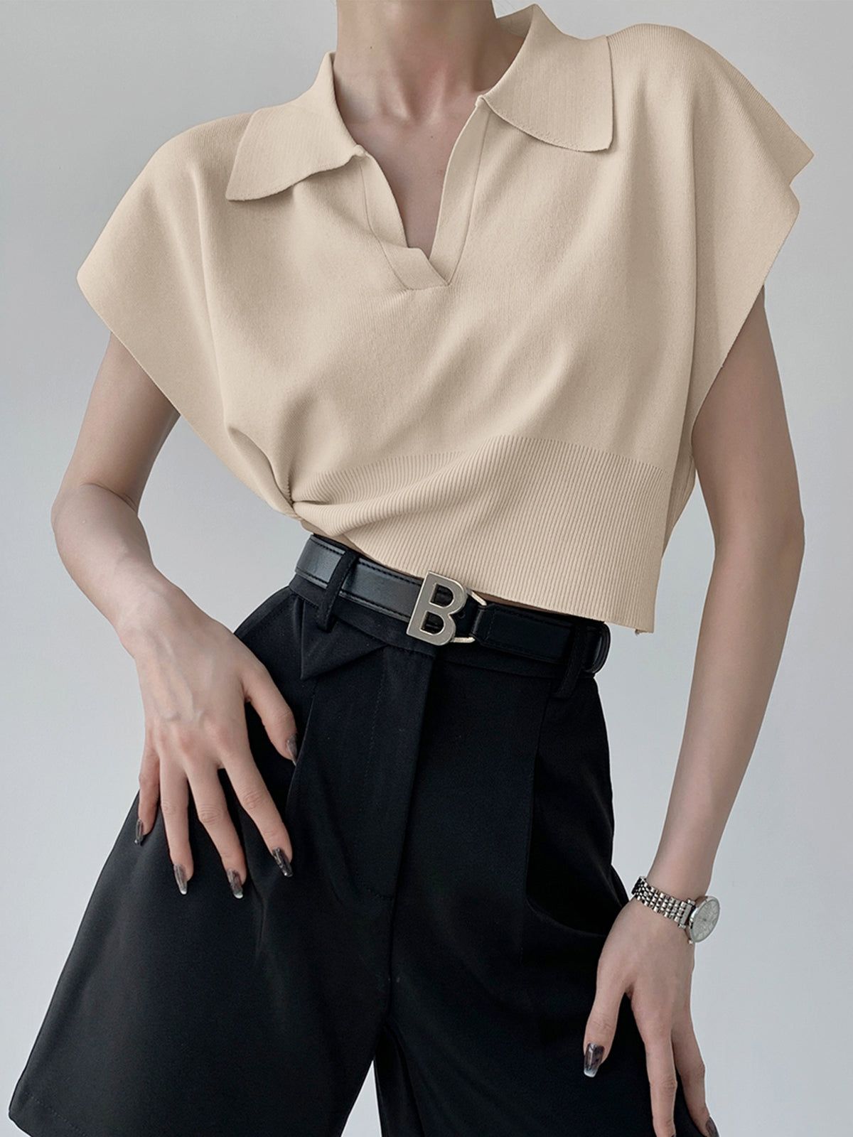 Leisure Knit Polo Shirt sold by COMMENSE