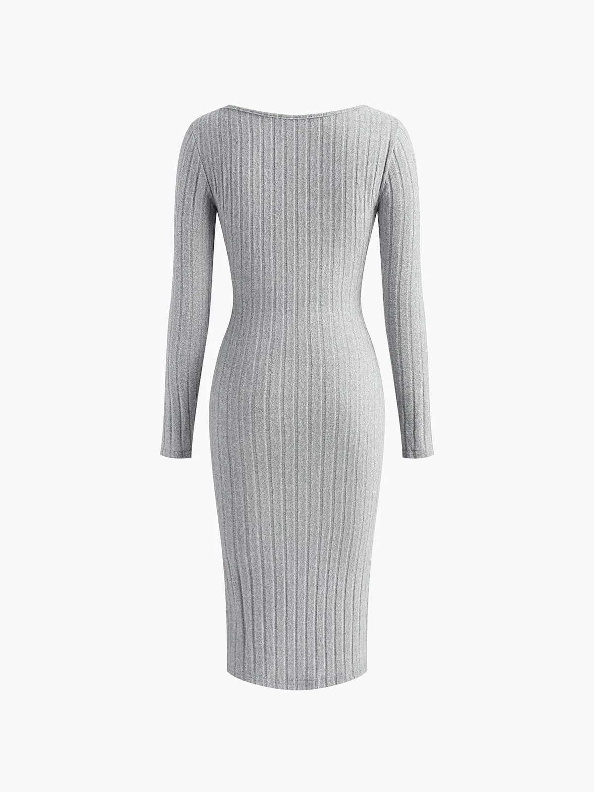 Square Neck Split Dress sold by COMMENSE product image thumbnail 3