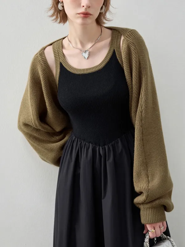 Essential Two Piece Bolero Long Sweater Dress sold by COMMENSE