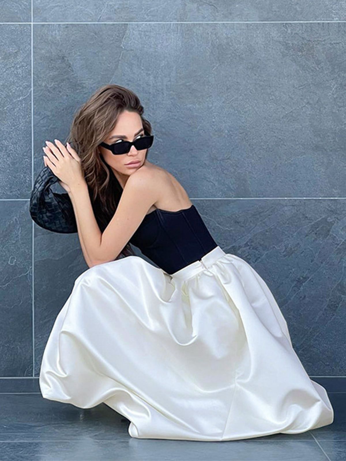 A-Line Puff Maxi Skirt sold by COMMENSE product image thumbnail 3