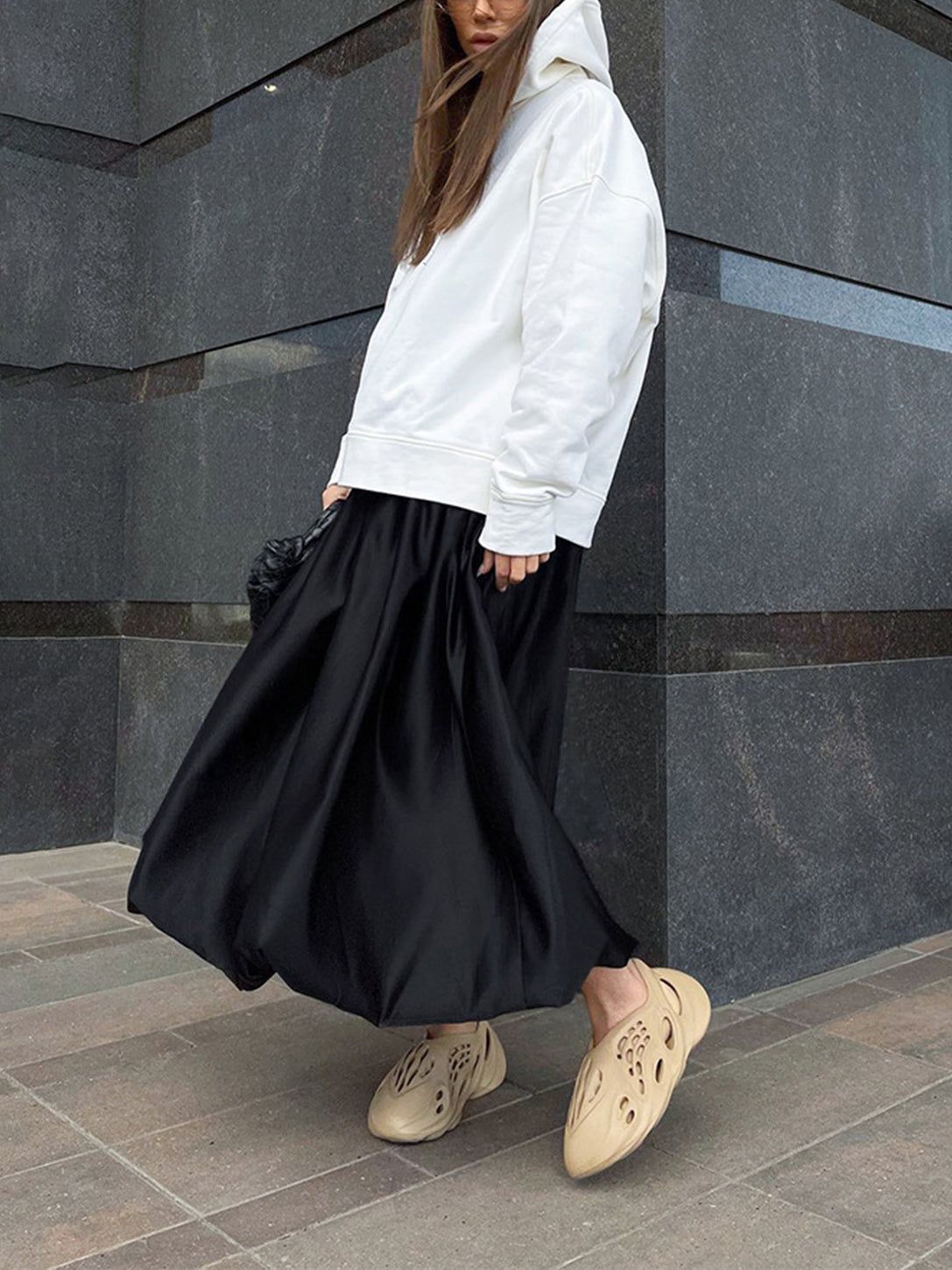 A-Line Puff Maxi Skirt sold by COMMENSE product image thumbnail 4