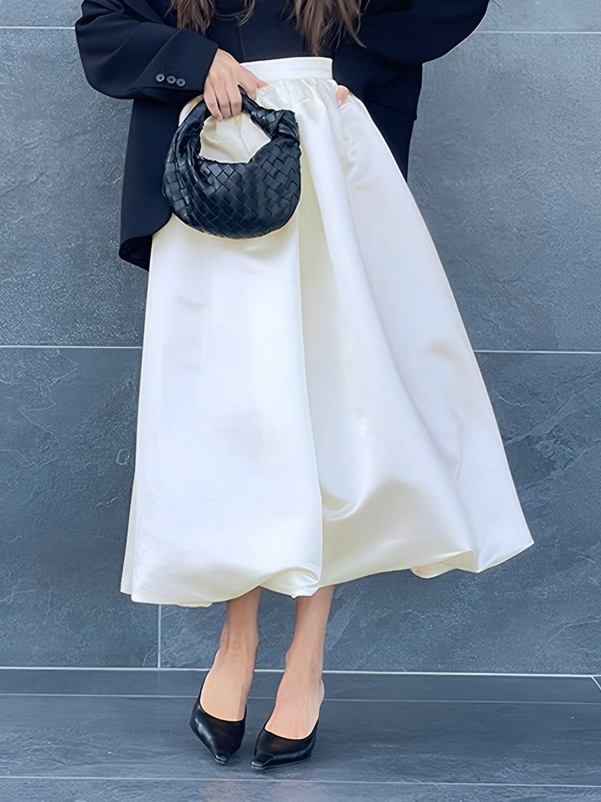 A-Line Puff Maxi Skirt sold by COMMENSE