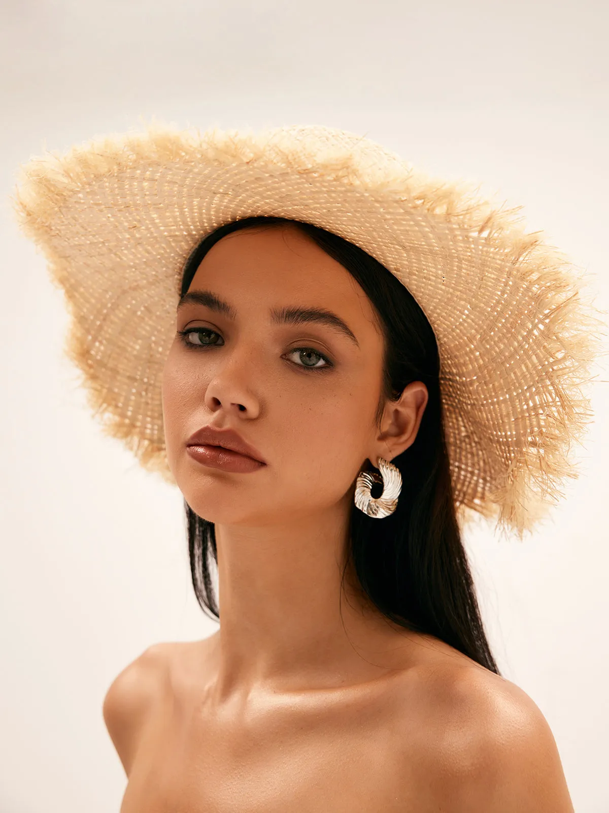 South Beach Straw Wide Brim Hat sold by COMMENSE product image thumbnail 3