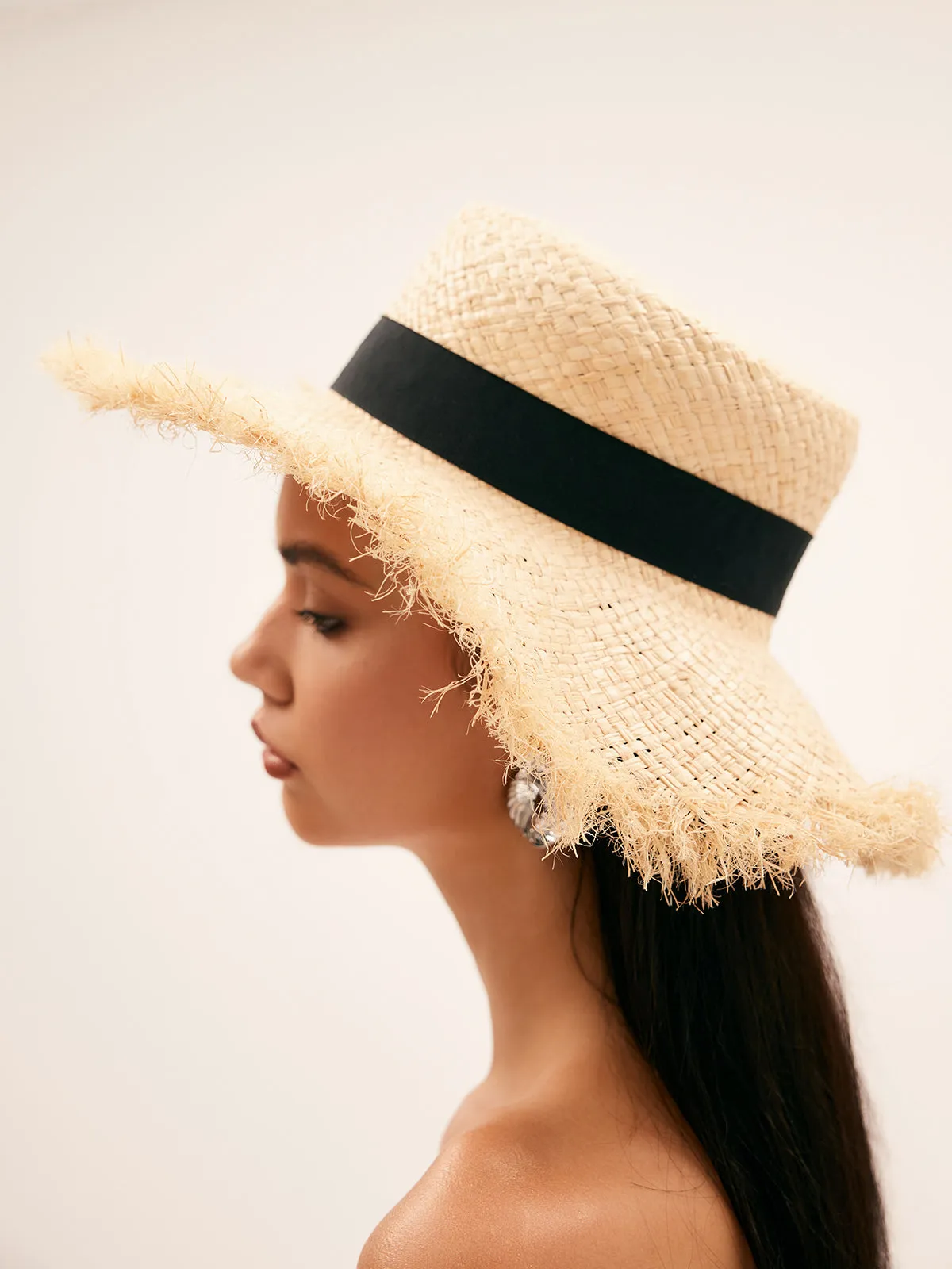 South Beach Straw Wide Brim Hat sold by COMMENSE