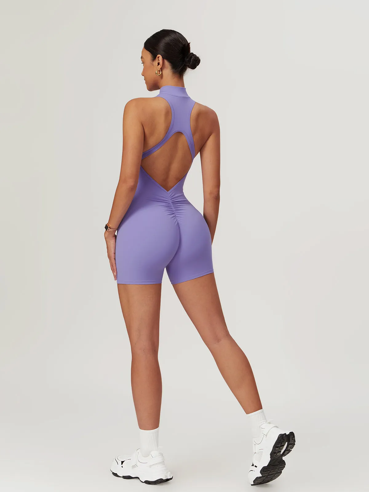 Backless Zipper Seamless Romper sold by COMMENSE product image thumbnail 5