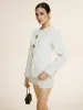 Elegant Tweed Button Blazer sold by COMMENSE