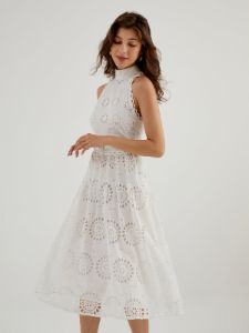 Sunflowers Eyelet Midi Dress sold by COMMENSE