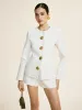 Elegant Tweed Button Blazer sold by COMMENSE