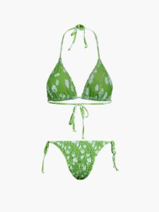 Daisies Halter Tie Back Floral Two Piece Bikini Bathing Suit sold by COMMENSE