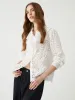 Cotton Ruffle Eyelet Blouse sold by COMMENSE