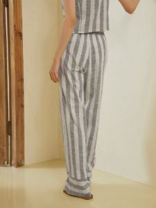 Utility Pinstripe Straight Leg Pants sold by COMMENSE