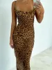 Chiffon Leopard Print Cami Long Dress sold by COMMENSE