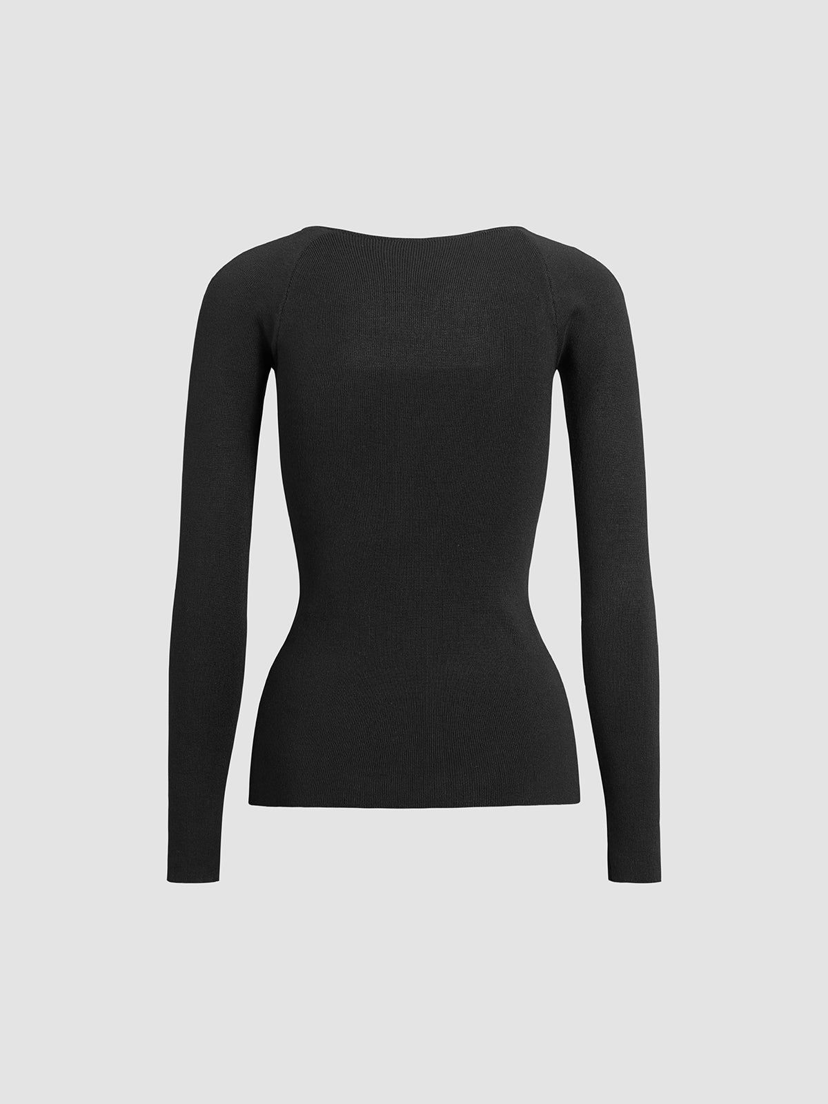 Basic Square Neck Knit Top sold by COMMENSE product image thumbnail 3