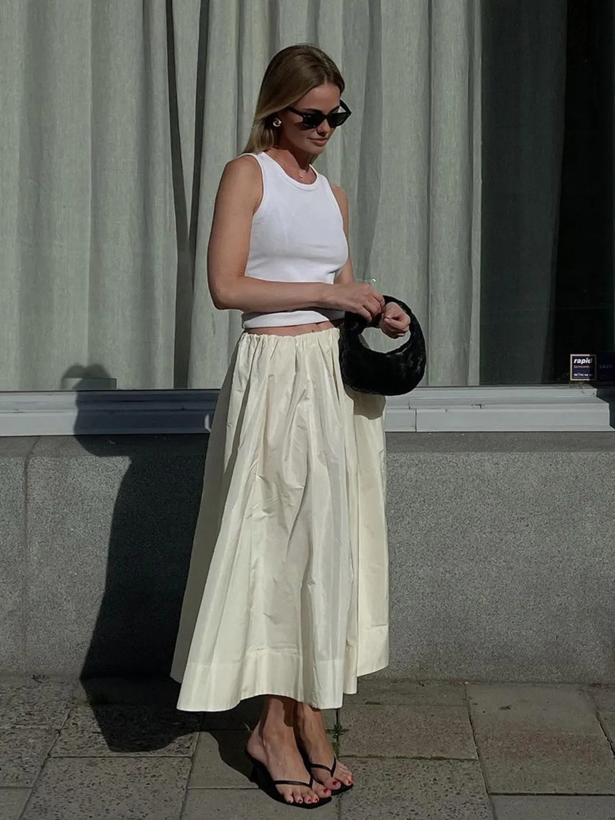 Creamy Leisure Midi Skirt sold by COMMENSE product image thumbnail 3