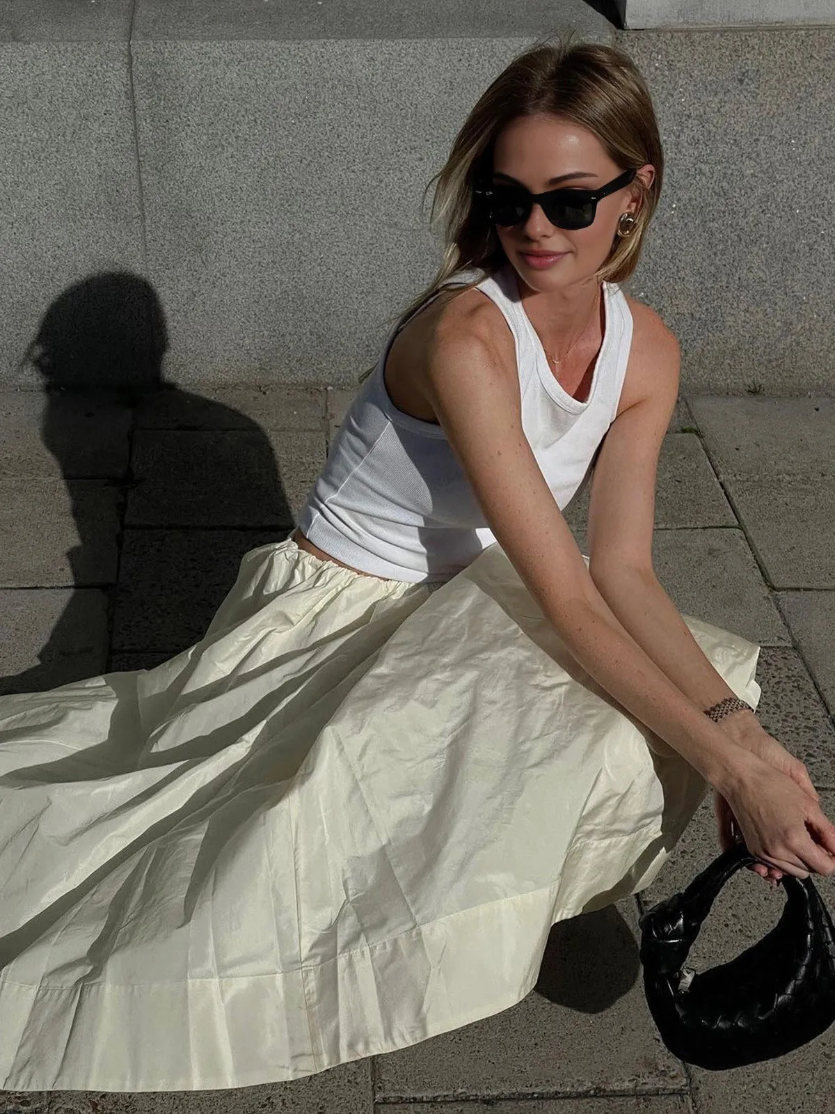 Creamy Leisure Midi Skirt sold by COMMENSE product image thumbnail 4